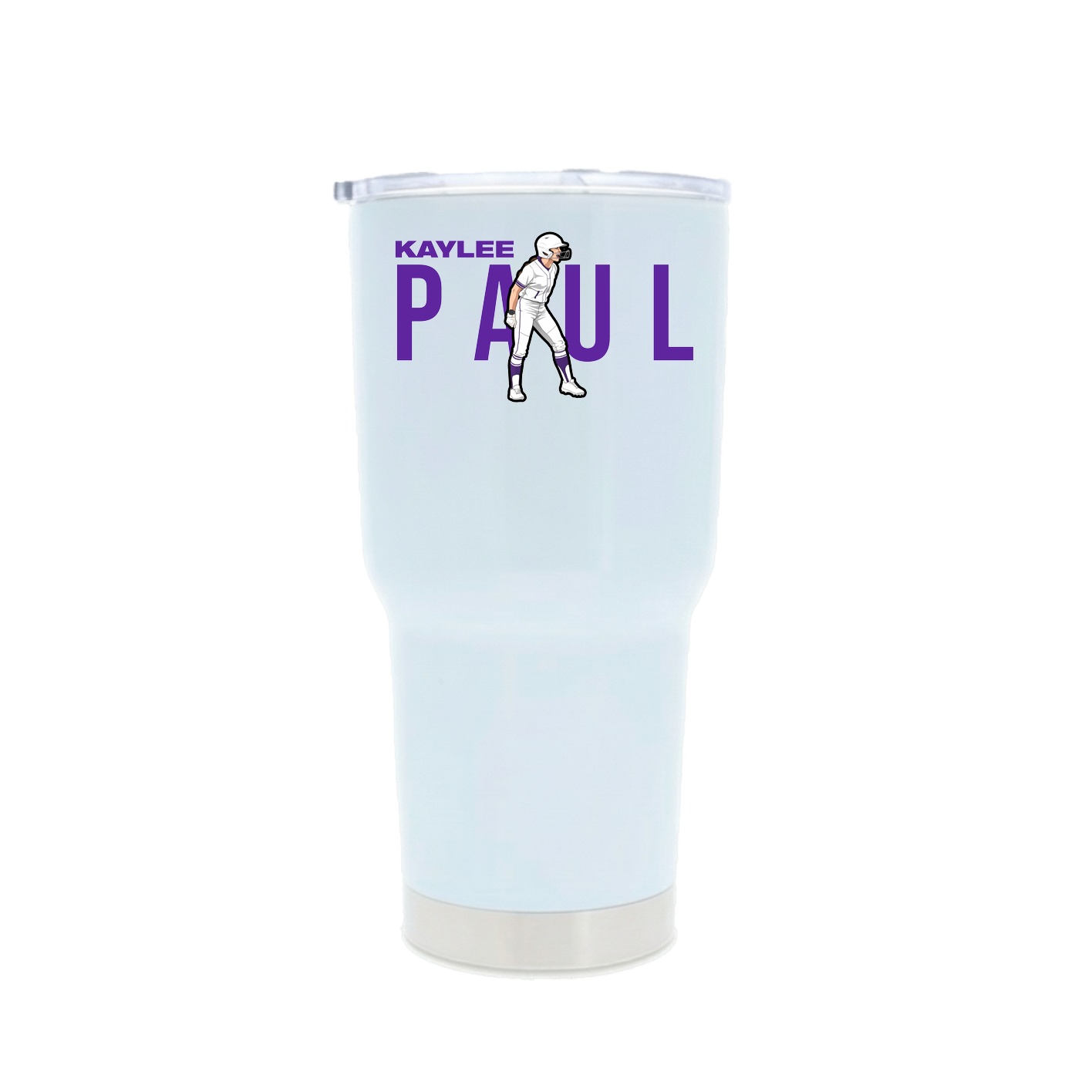 30oz Stainless Steel Tumbler — Player Name in White