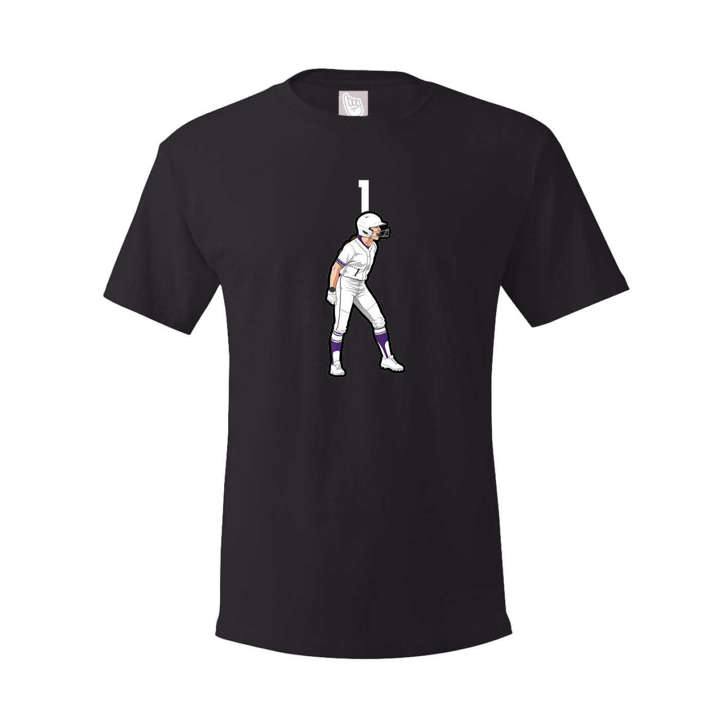 Youth Tee — Number Top in Black