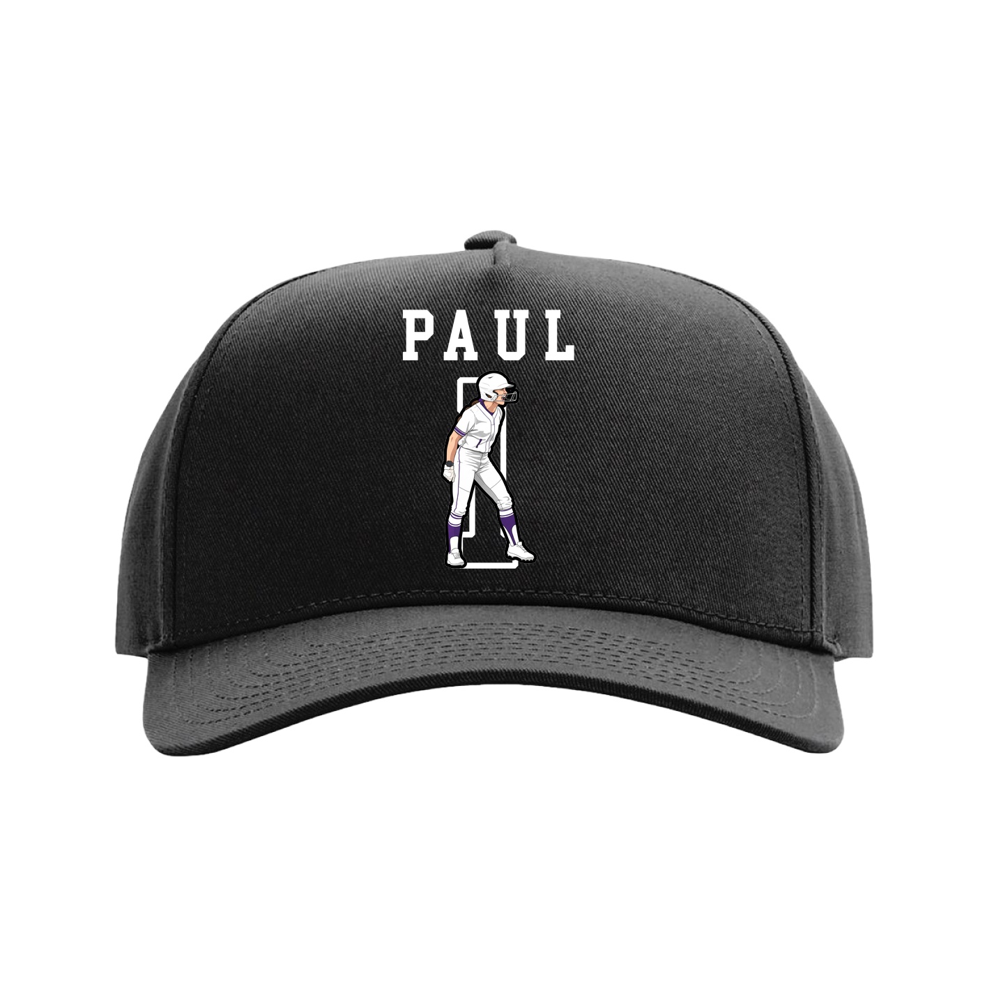 Full Fabric Five-Panel Champ Cap — Shirsey in Black