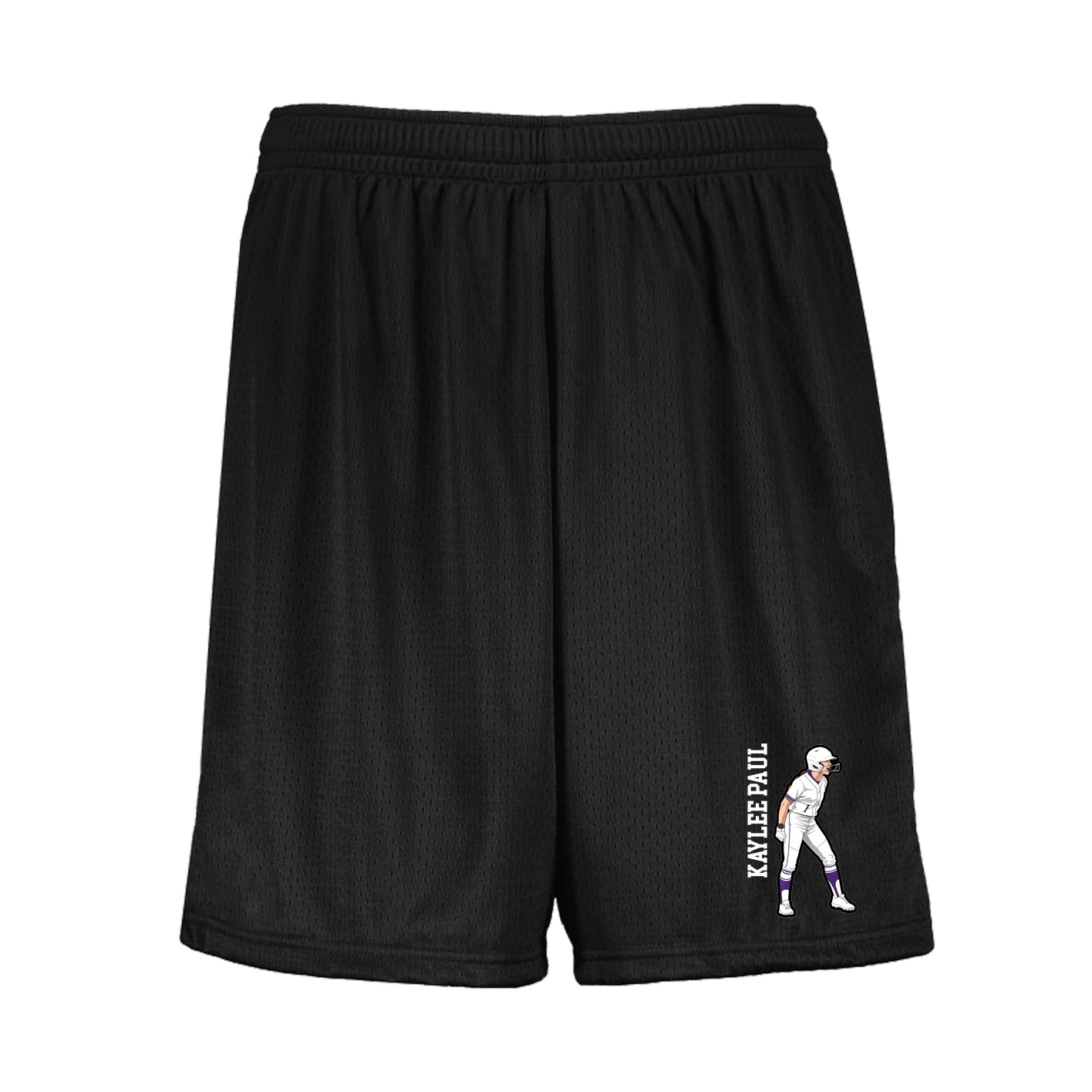 Shorts — Name Vertical in Black