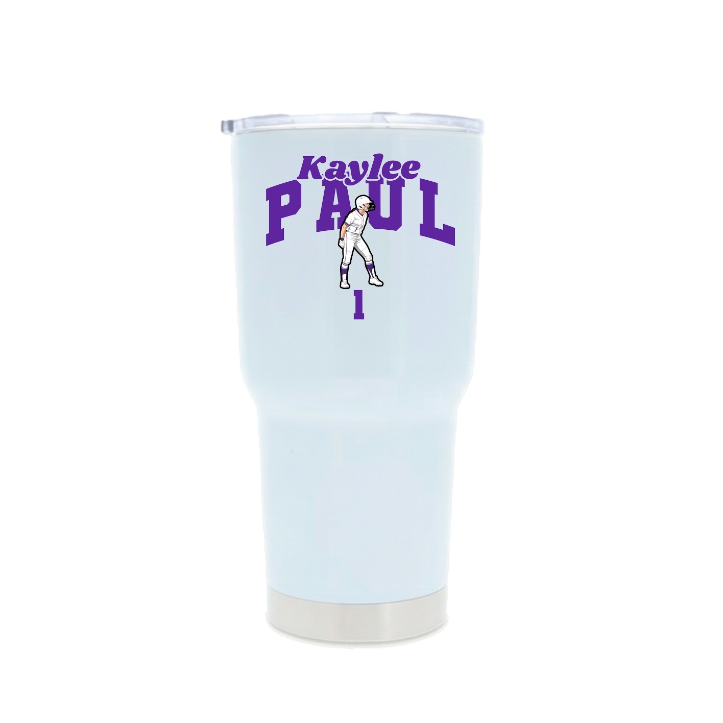 30oz Stainless Steel Tumbler — Signature Arch in White