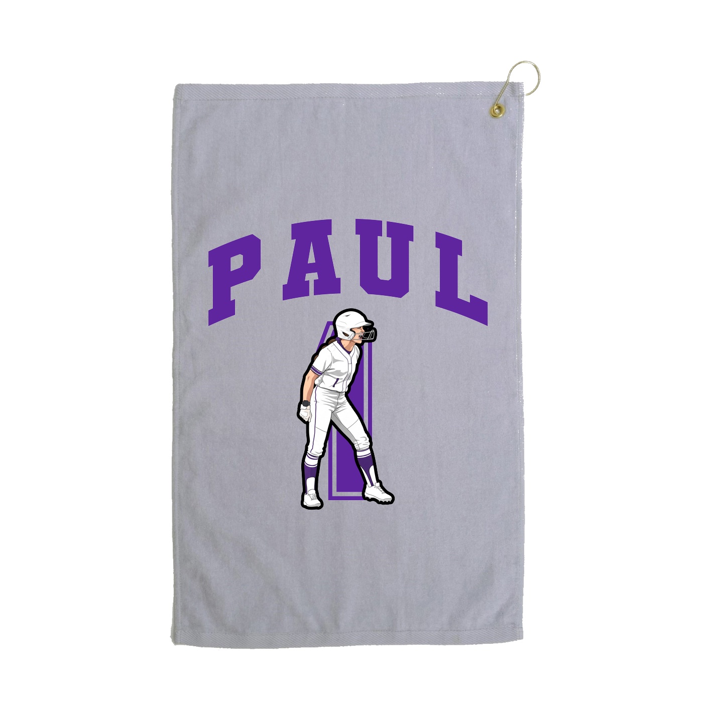 Golf Towel — Number in Grey