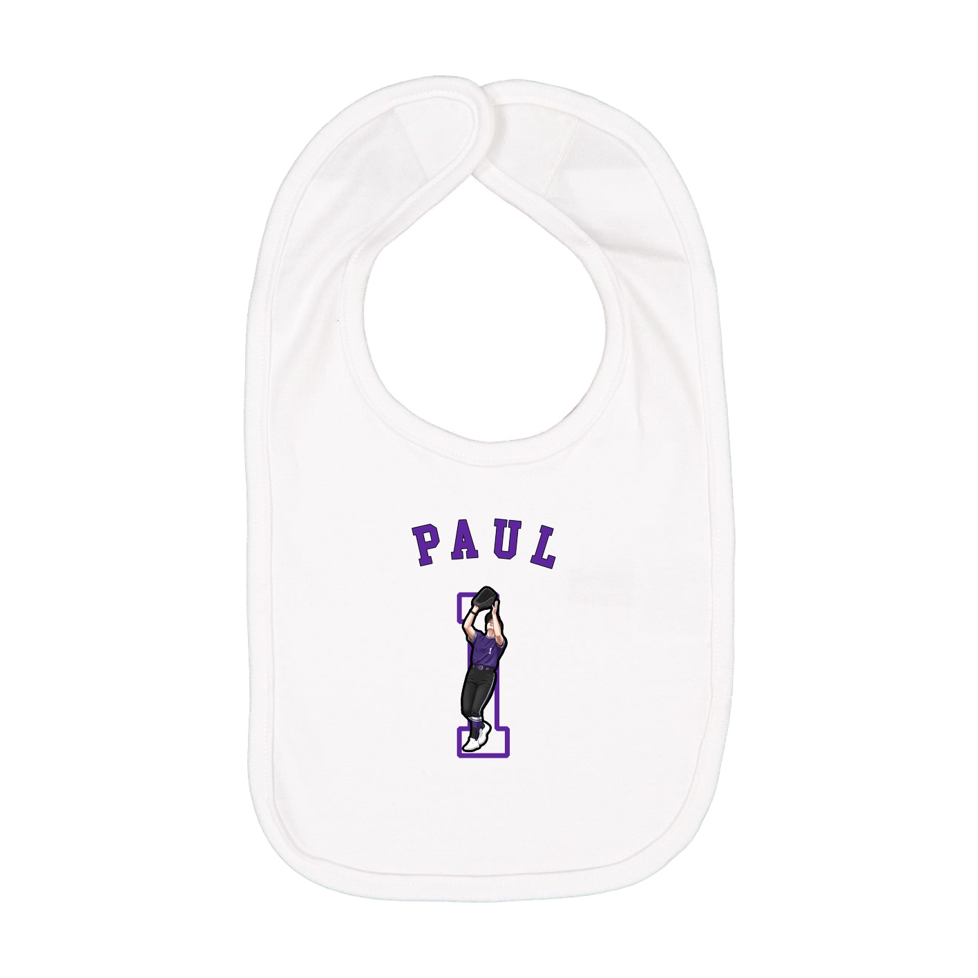 Infant Bib — Shirsey Arch in White