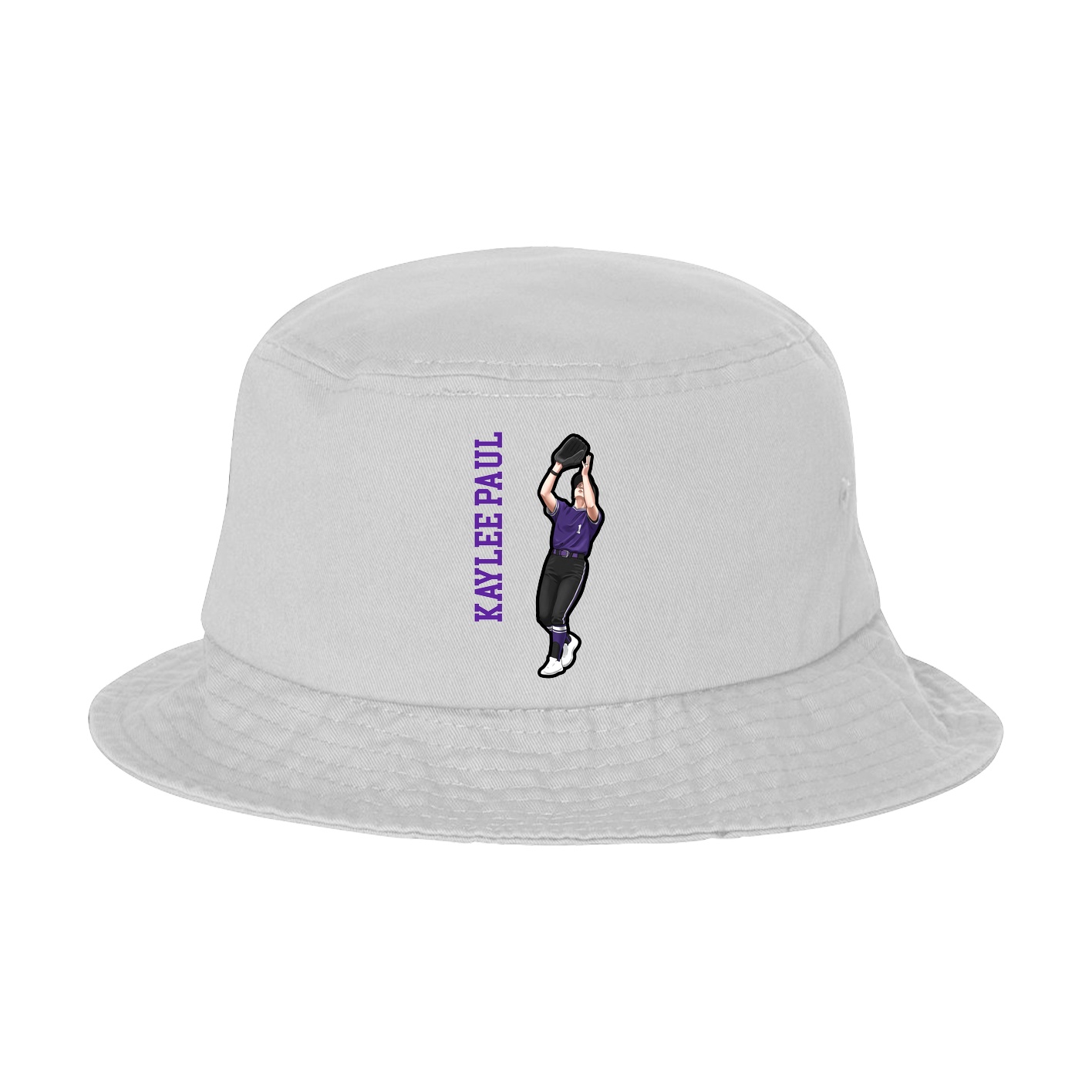 Bucket Cap — Name Vertical in White