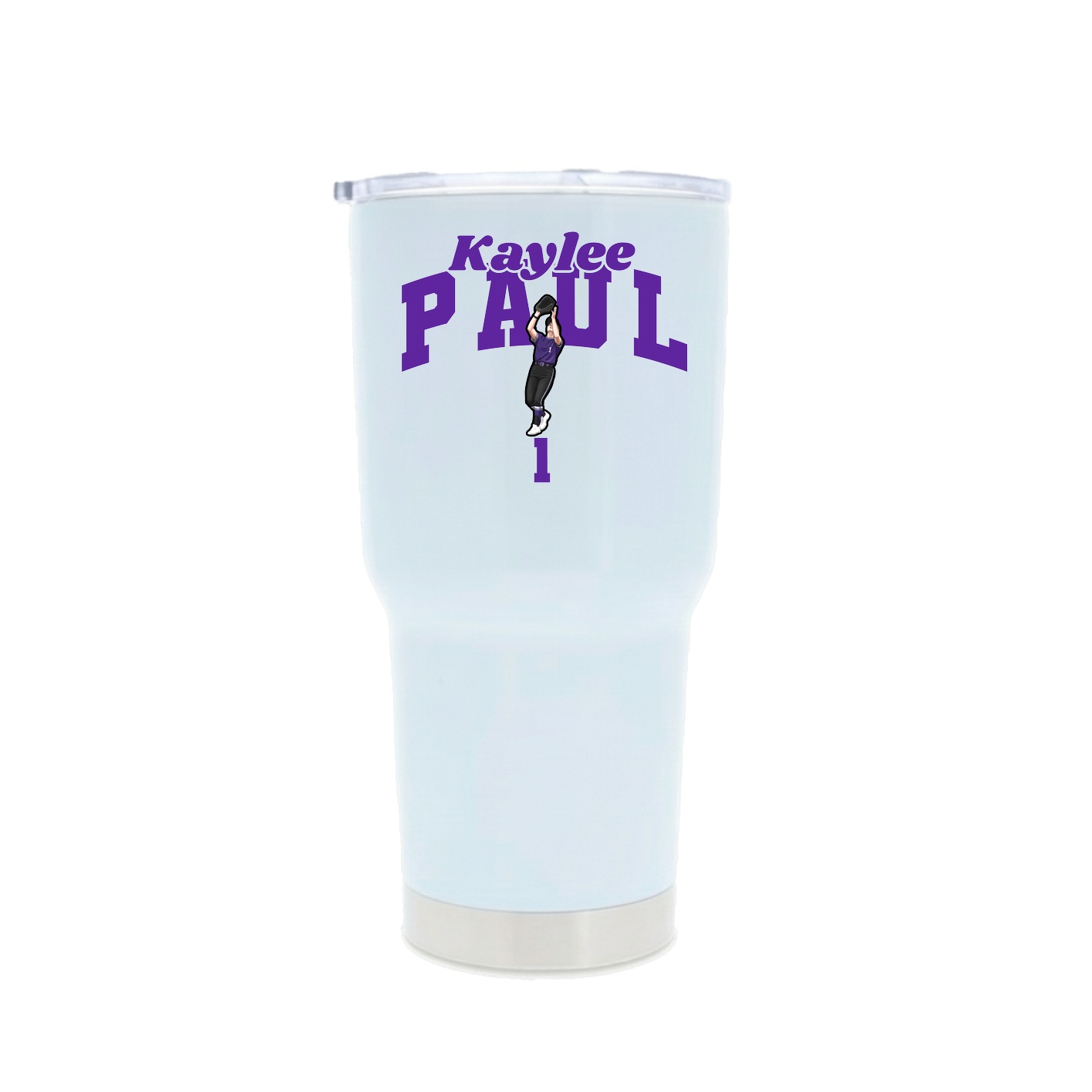 30oz Stainless Steel Tumbler — Signature Arch in White