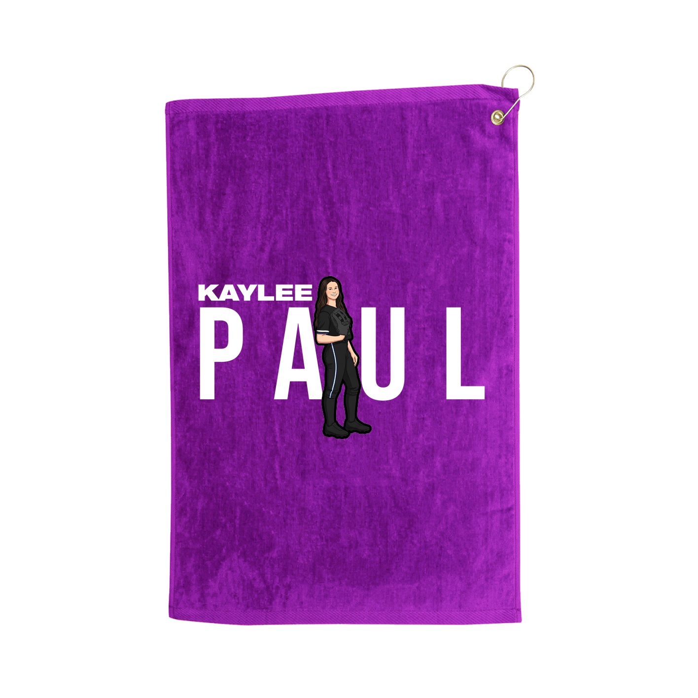 Golf Towel — Player Name in Purple