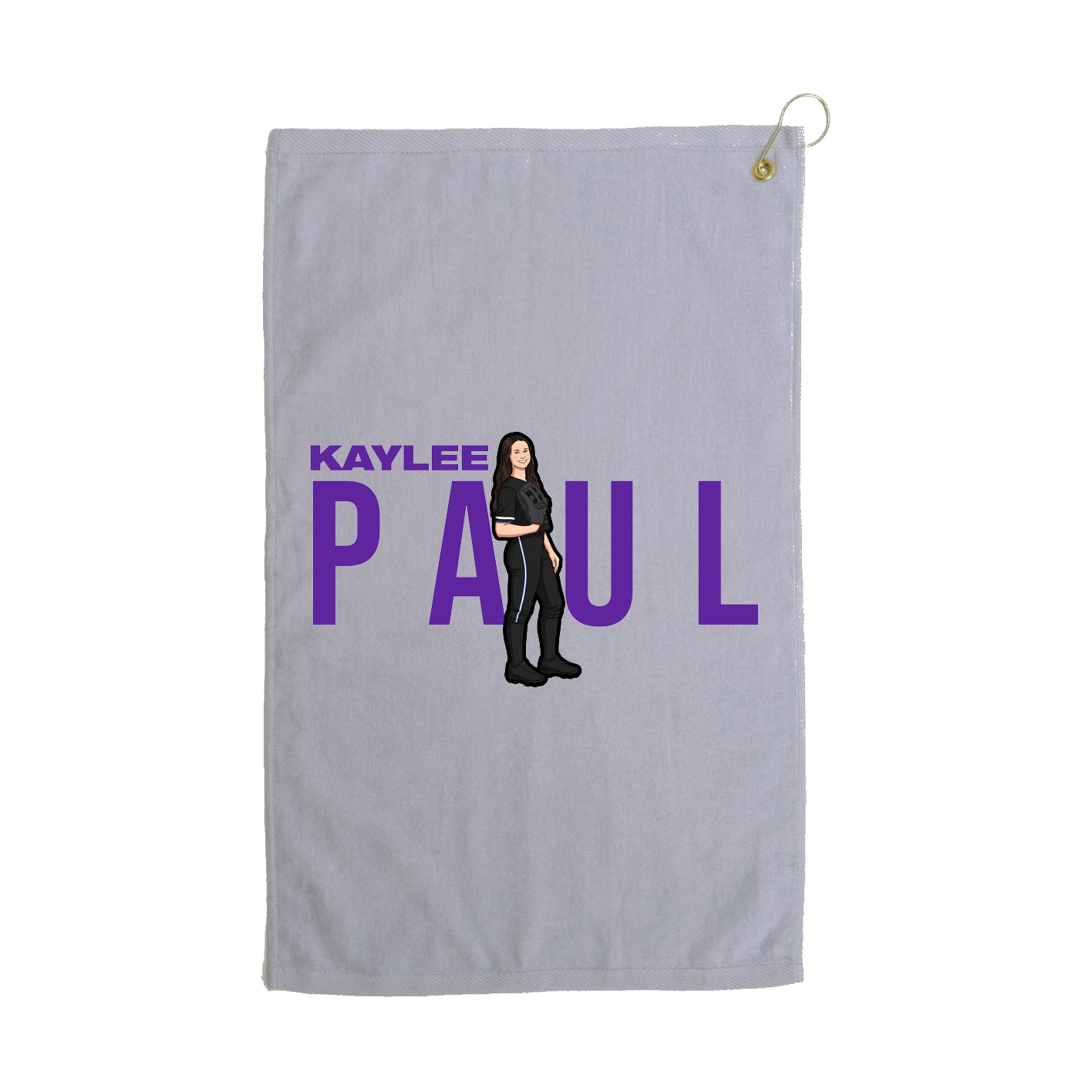 Golf Towel — Player Name in Grey