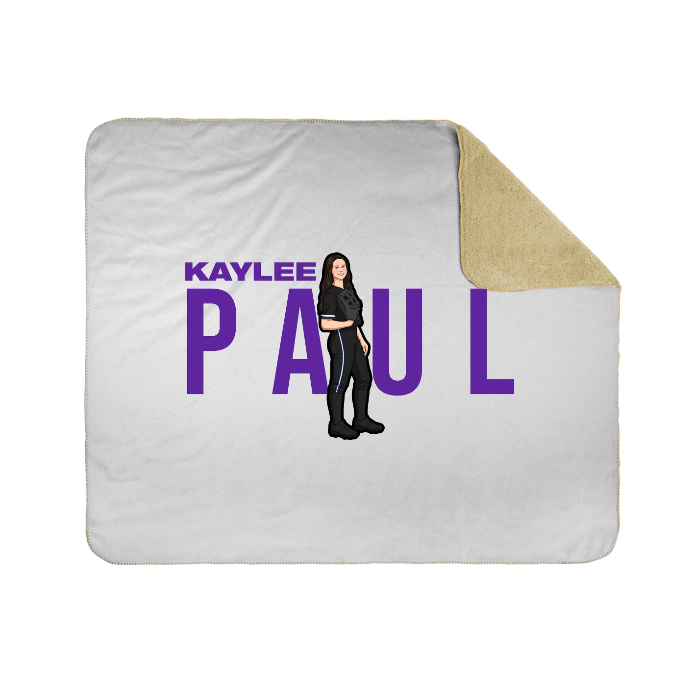 Throw Blanket — Player Name in White