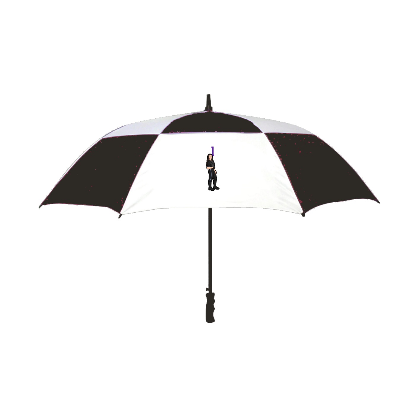 Golf Umbrella — Number Top in Black