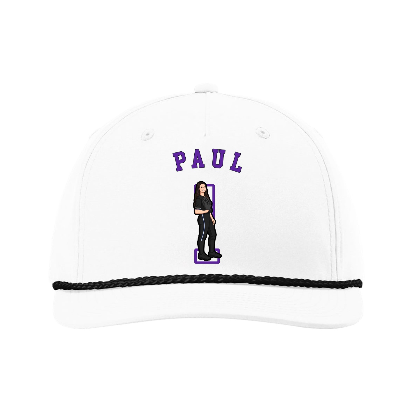 Five-Panel Classic Rope Cap — Shirsey Arch in White