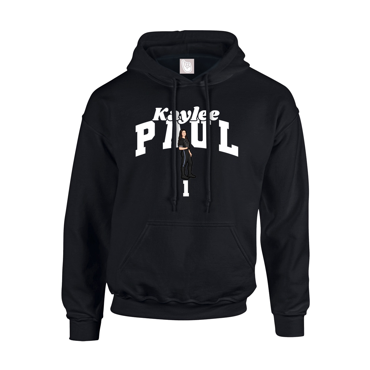 Youth Hoodie — Signature Arch in Black