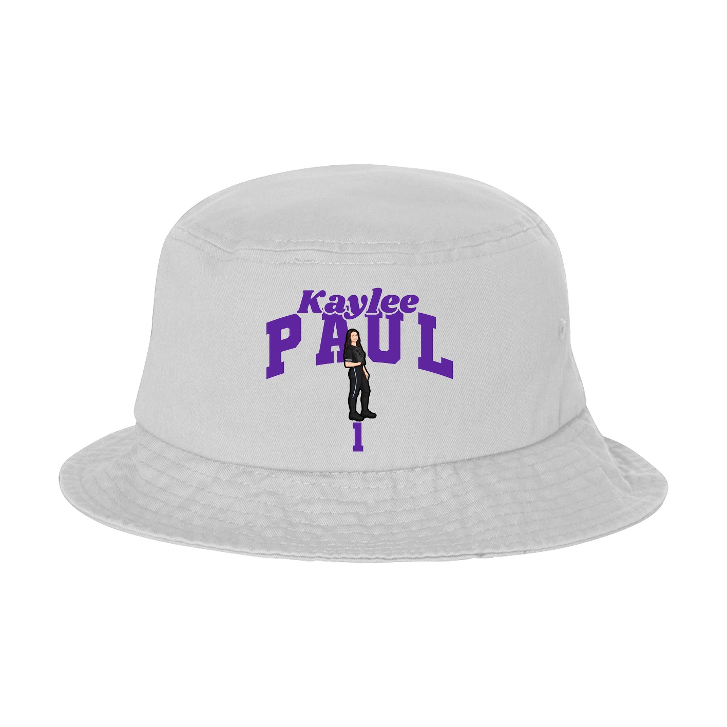 Bucket Cap — Signature Arch in White