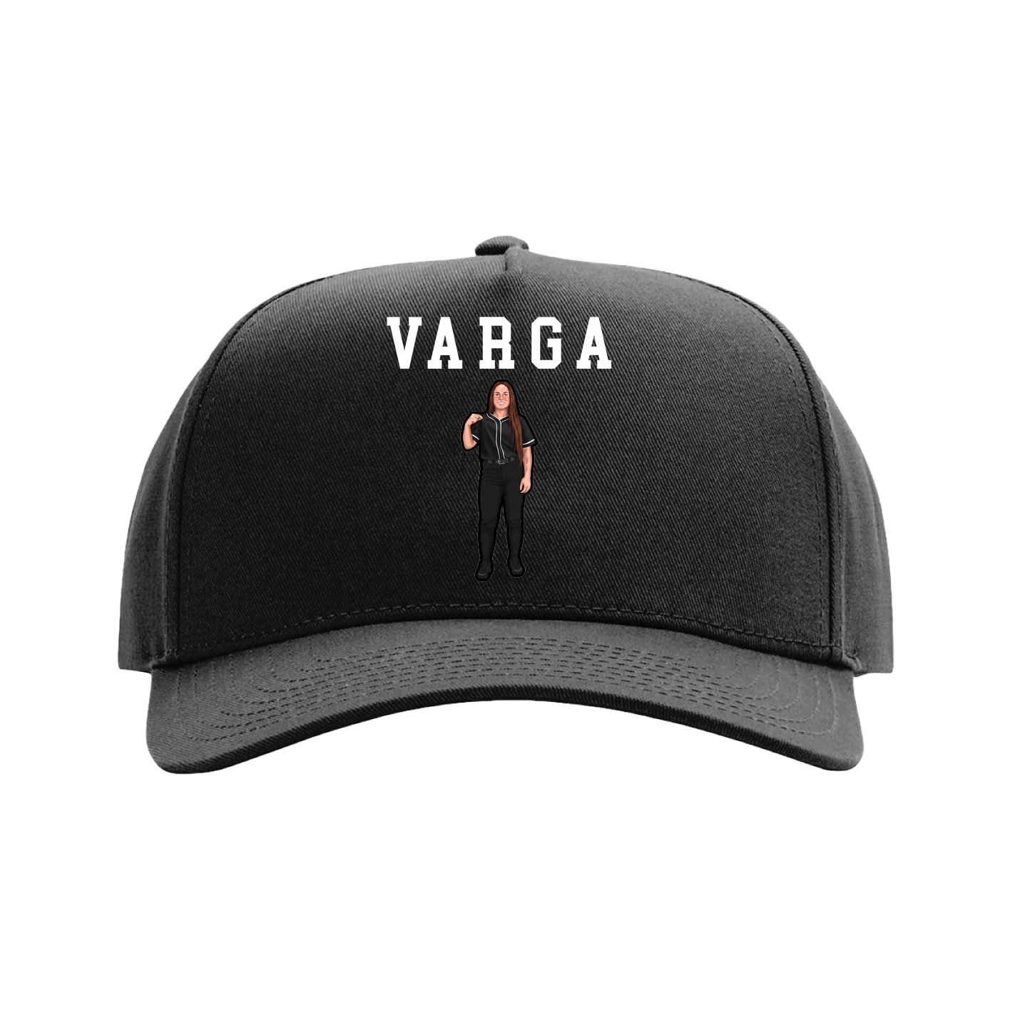 Full Fabric Five-Panel Champ Cap — Shirsey in Black