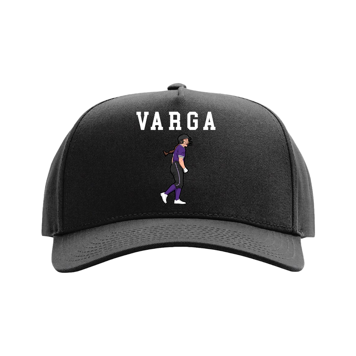 Full Fabric Five-Panel Champ Cap — Shirsey in Black