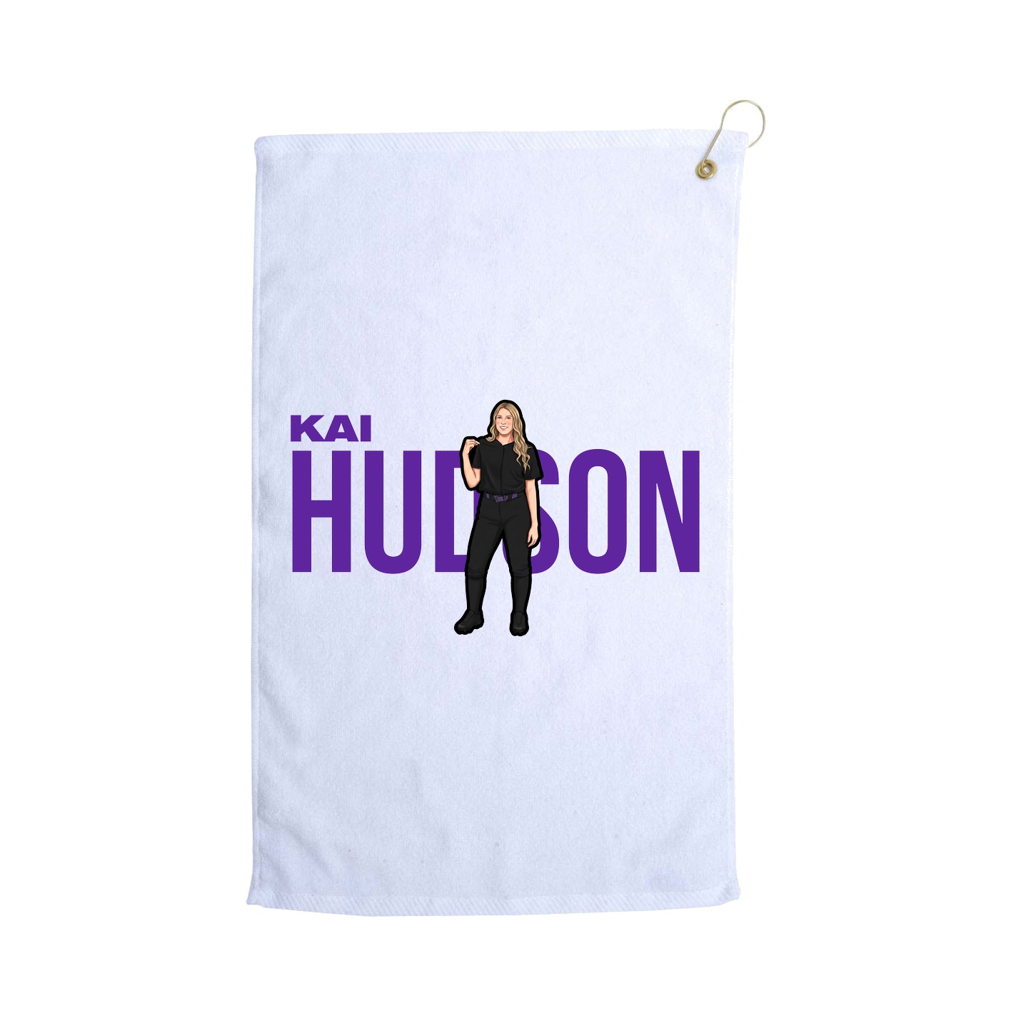 Golf Towel — Player Name in White