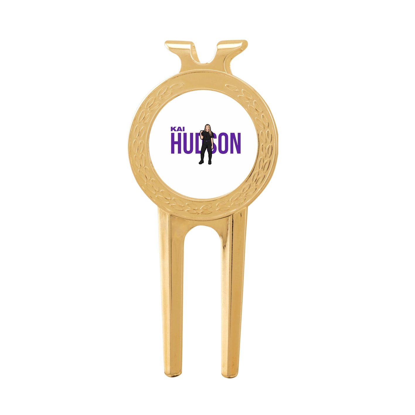 Divot Tool with Ball Marker — Player Name in Classic