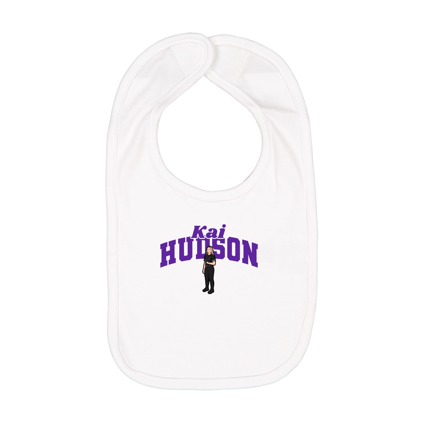 Infant Bib — Signature Arch in White
