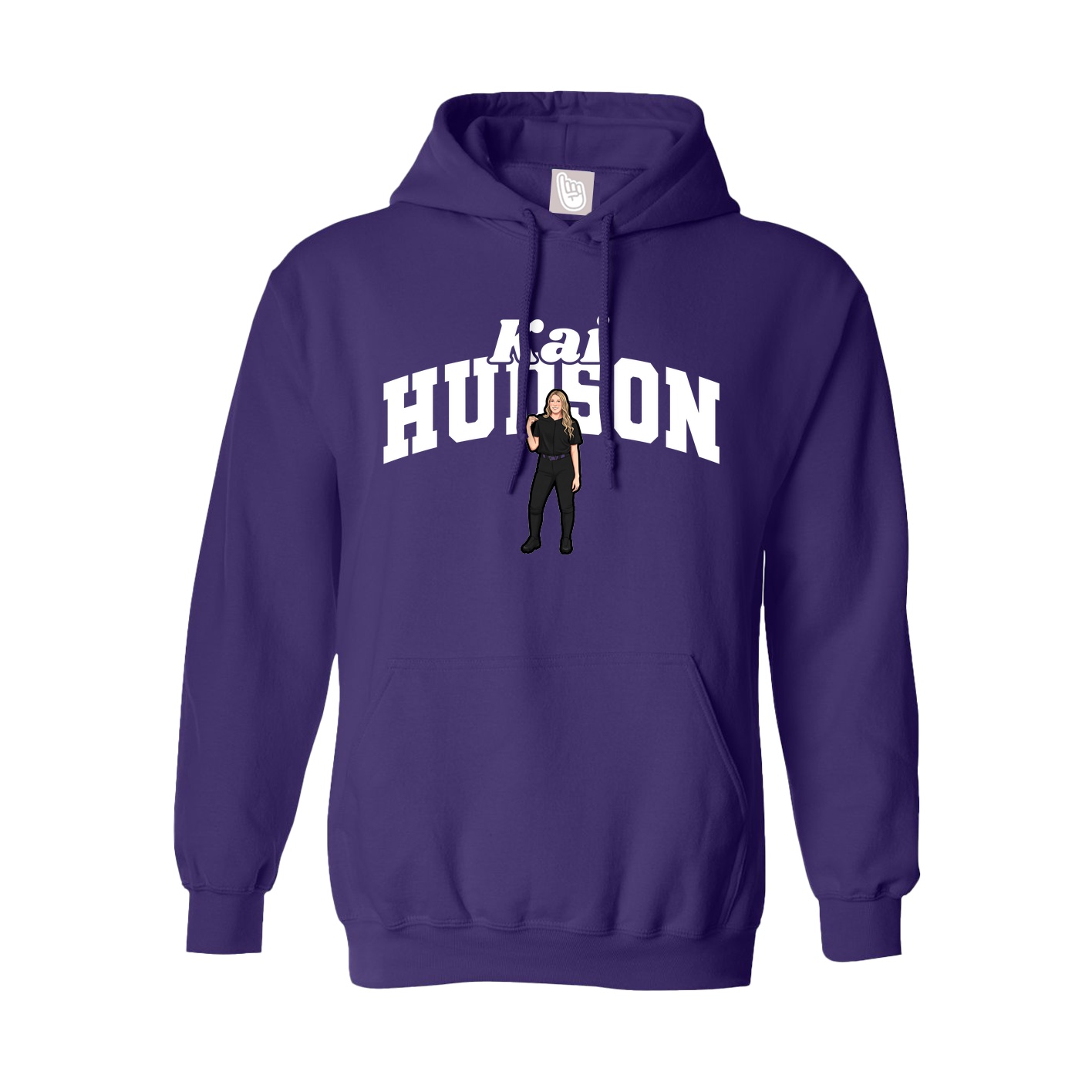 Hoodie — Signature Arch in Purple