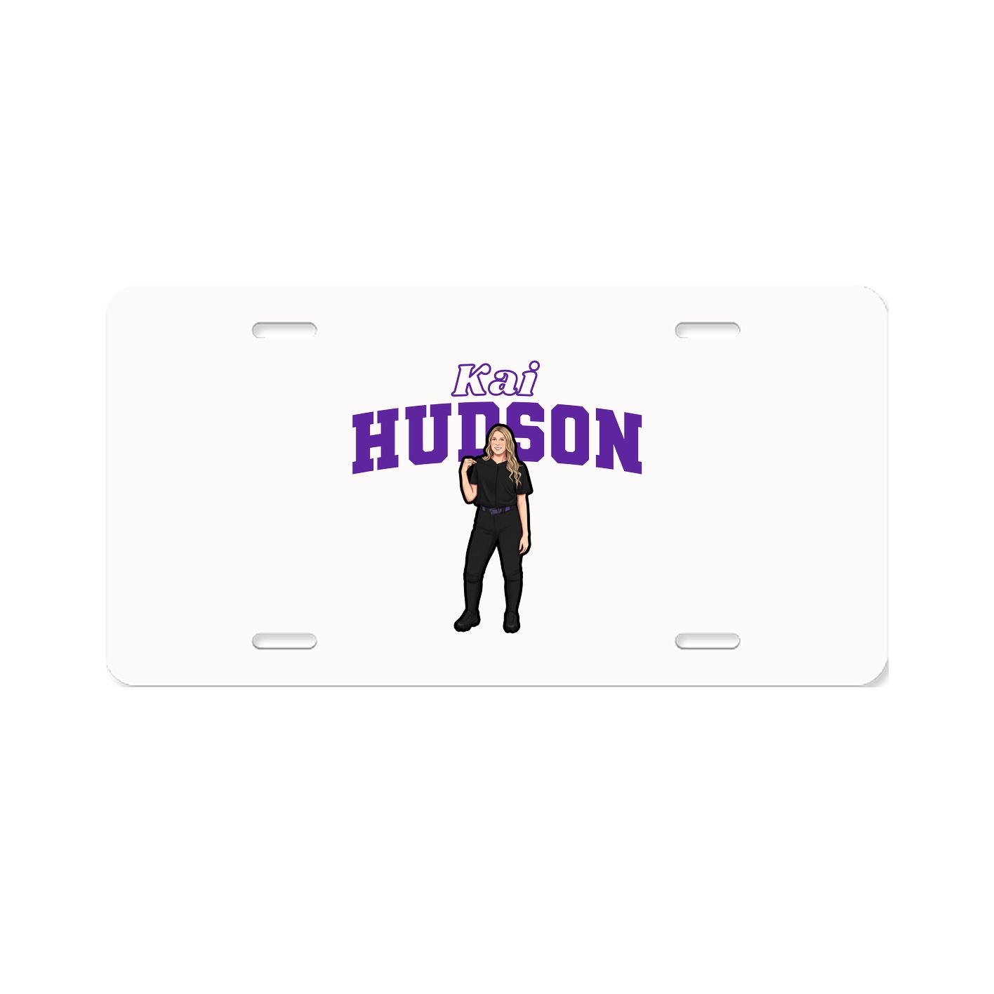 License Plate — Name Arch in Classic