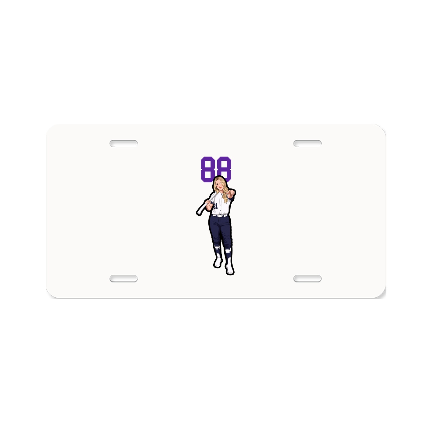 License Plate — Number Top in Classic
