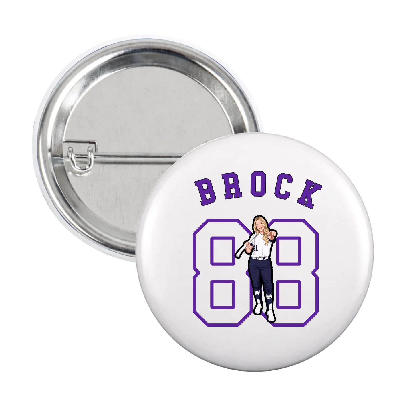 Game Day Button — Shirsey Arch in White