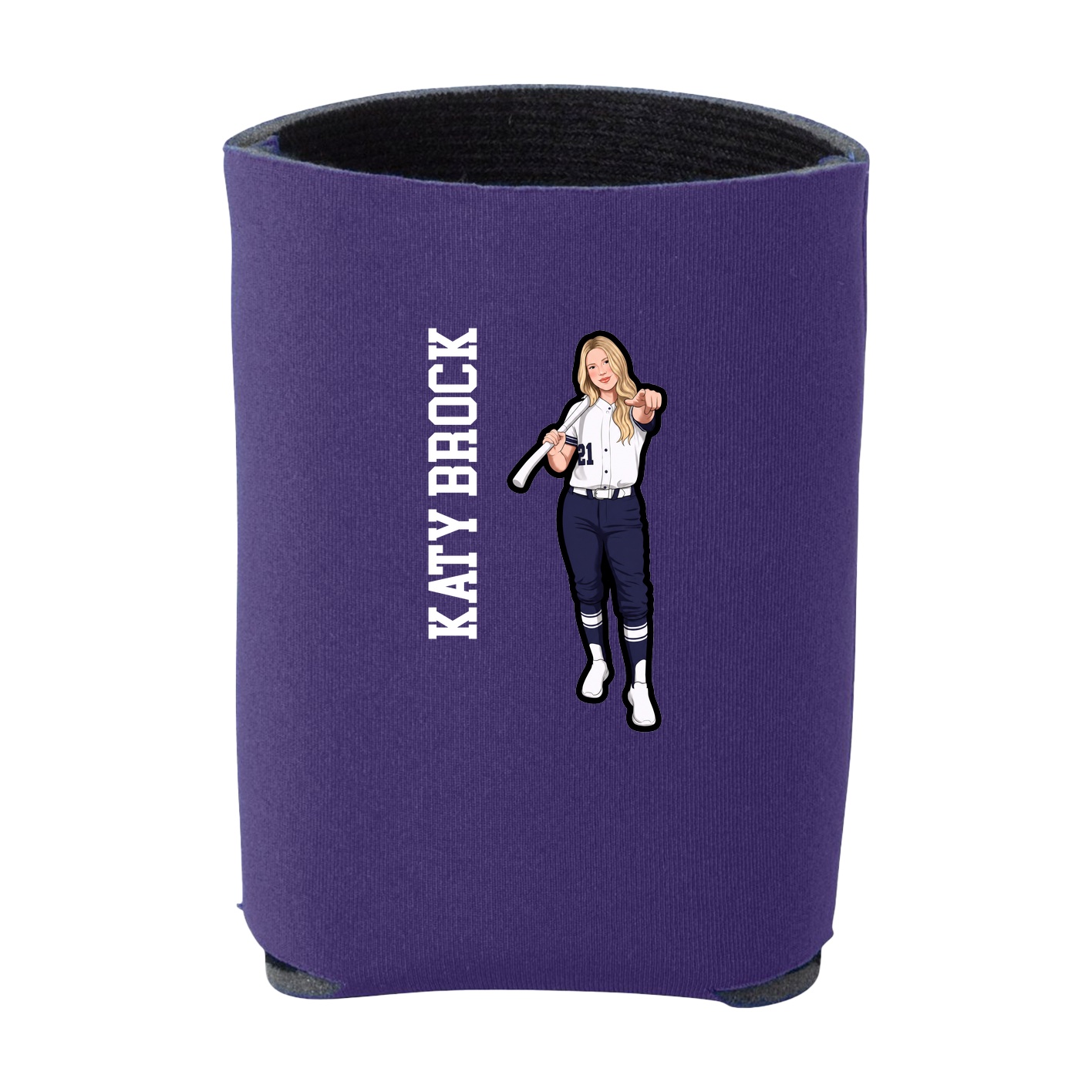 Can Holder — Name Vertical in Purple
