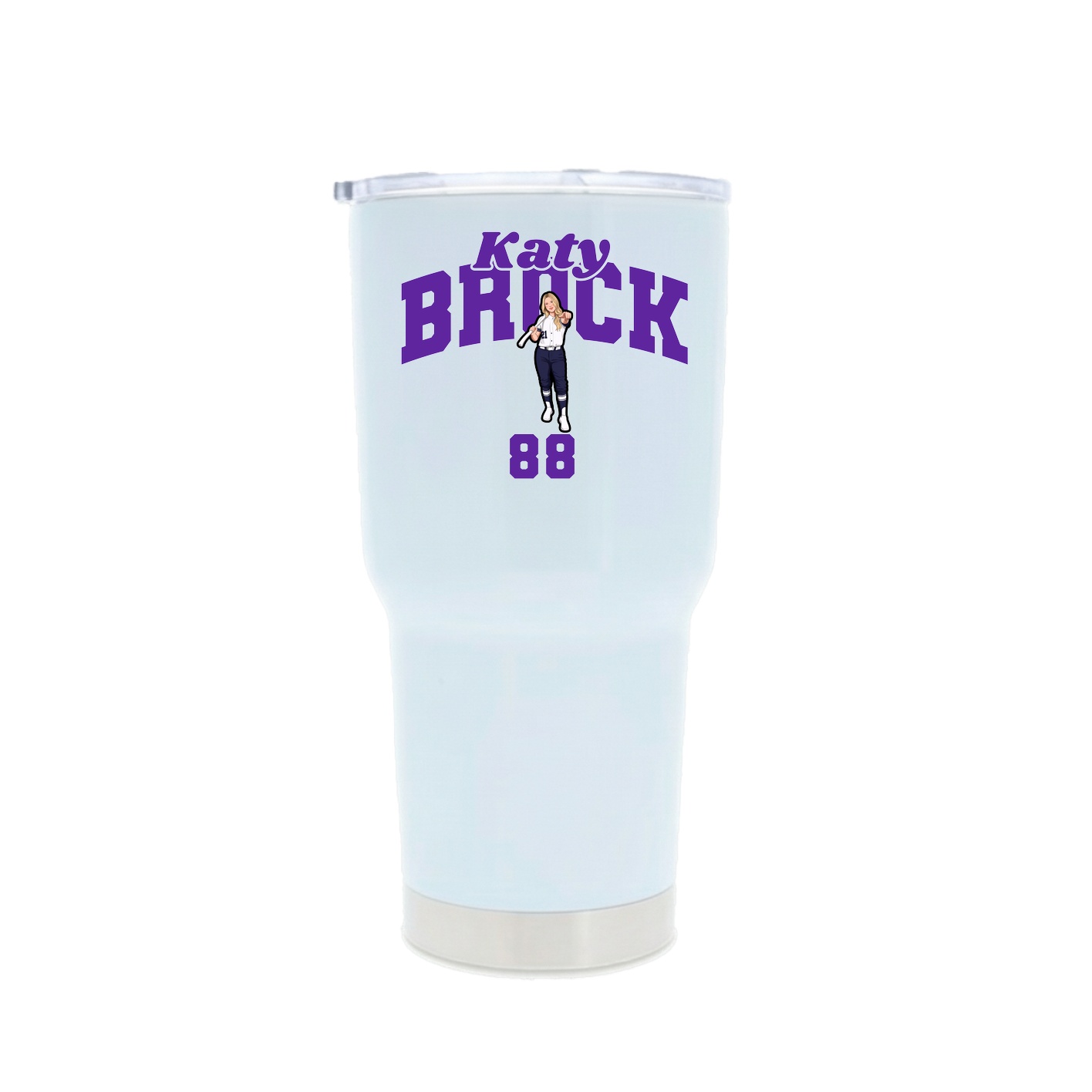 30oz Stainless Steel Tumbler — Signature Arch in White