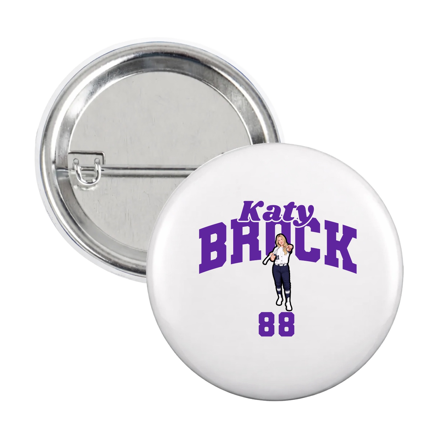 Game Day Button — Signature Arch in White