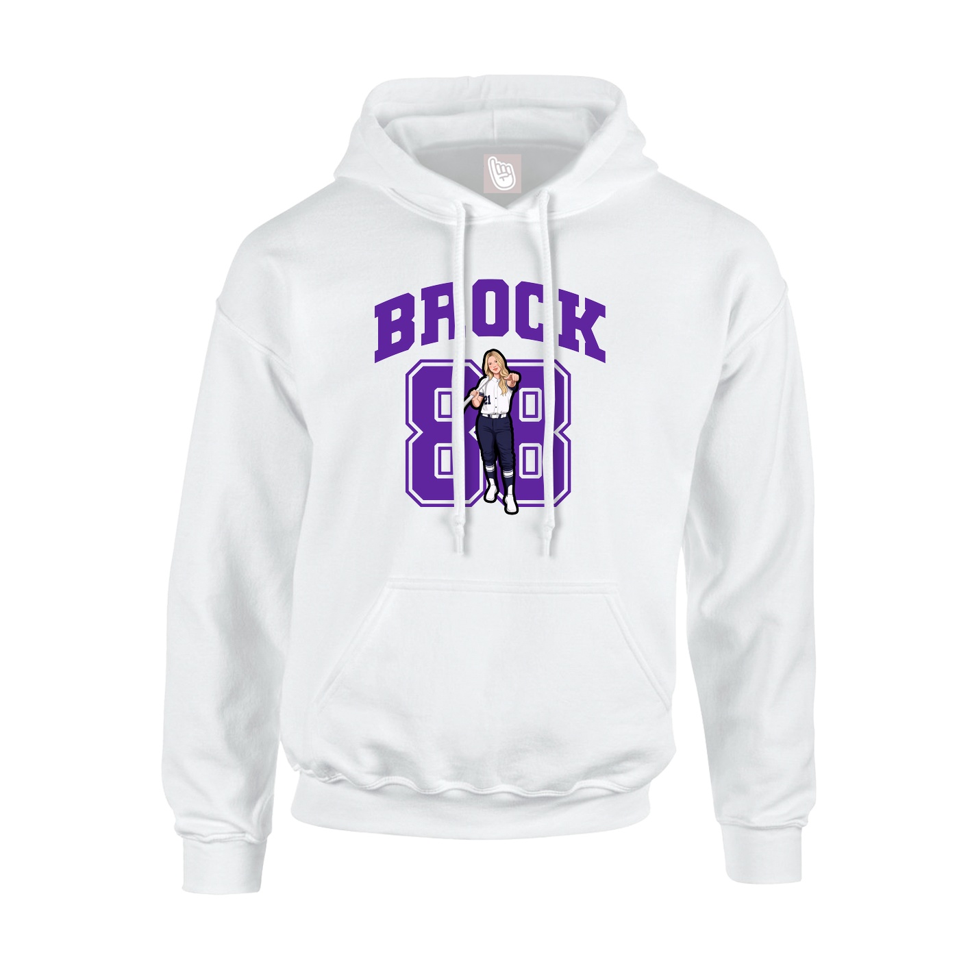 Hoodie — Number in White