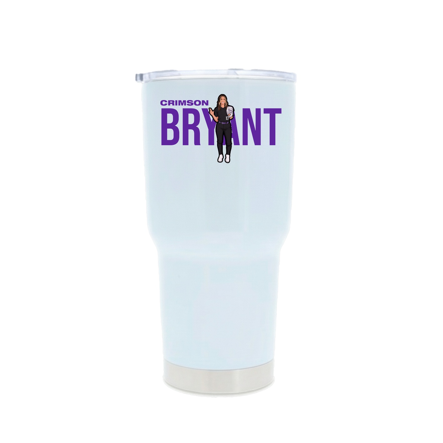 30oz Stainless Steel Tumbler — Player Name in White