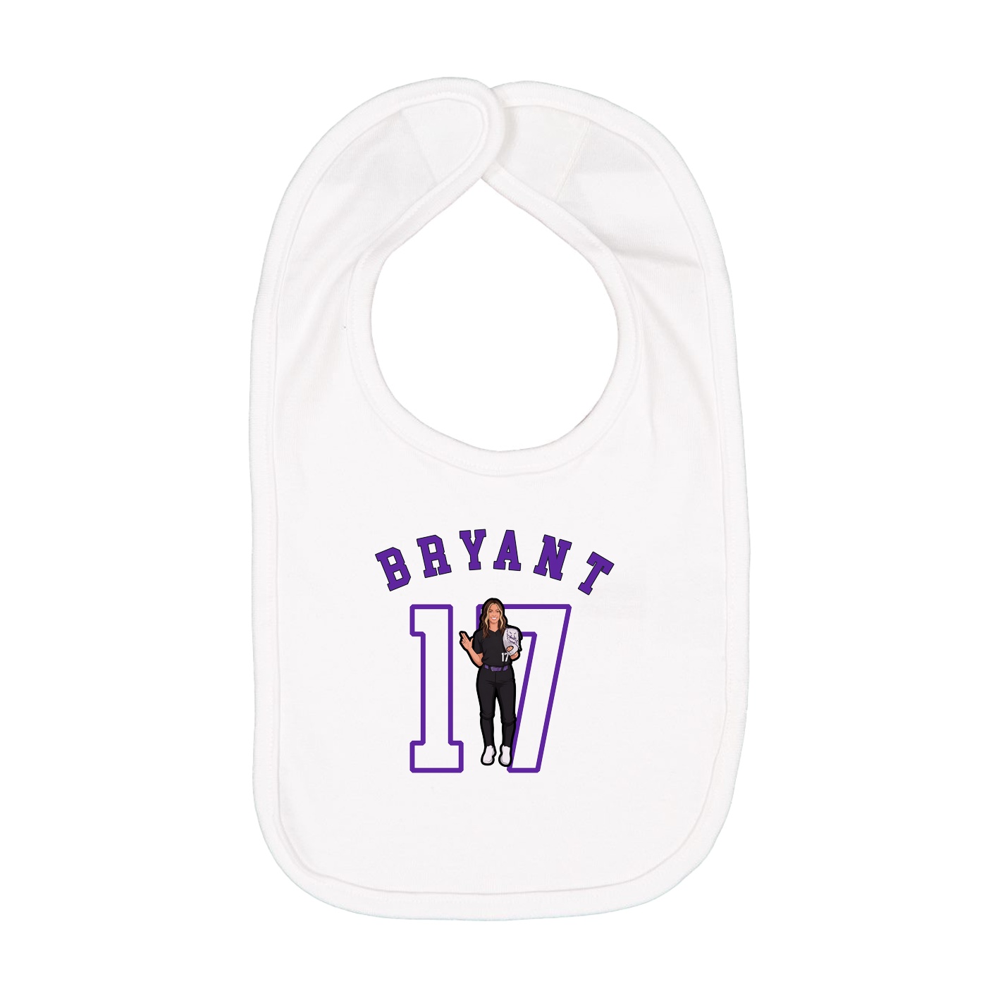 Infant Bib — Shirsey Arch in White
