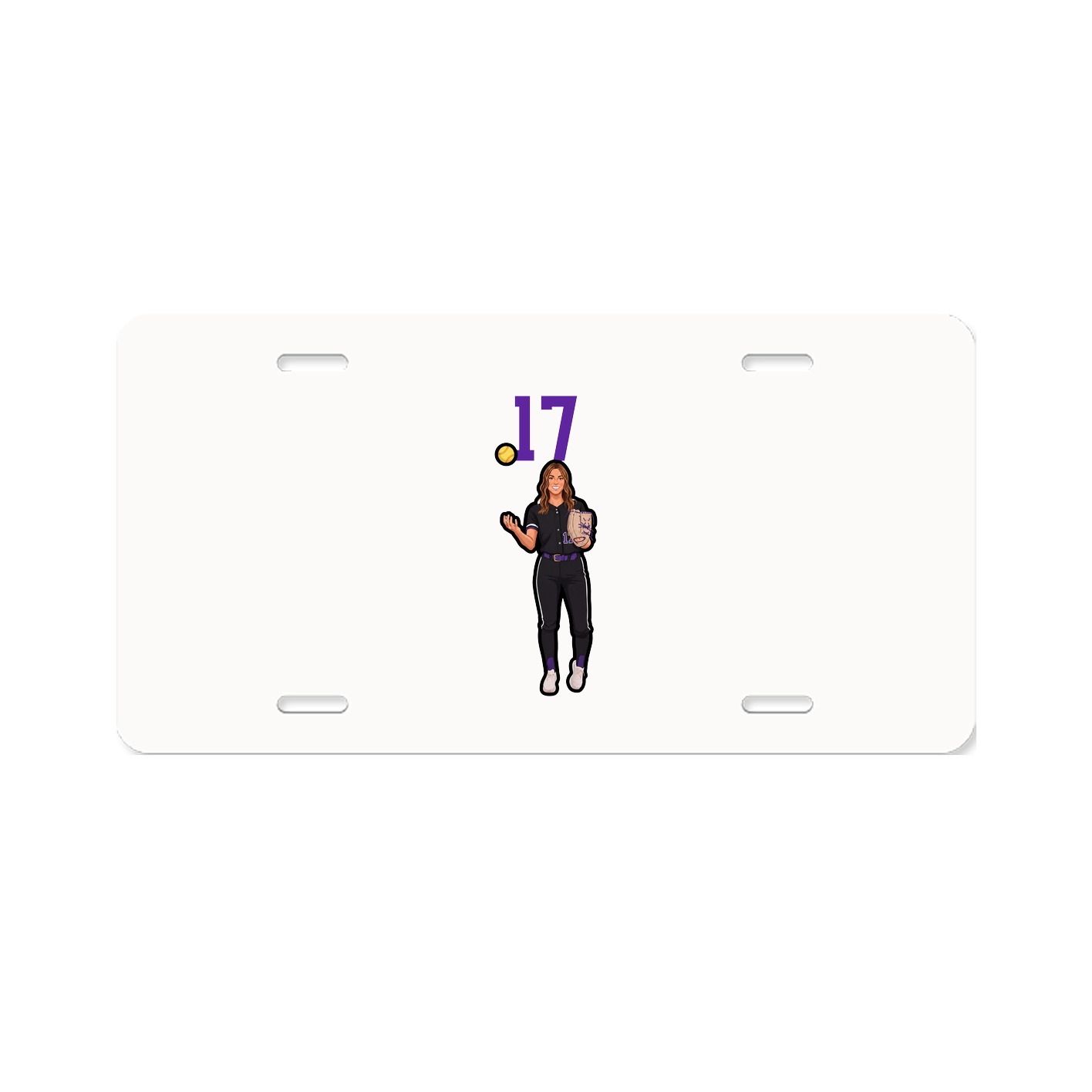 License Plate — Number Top in Classic