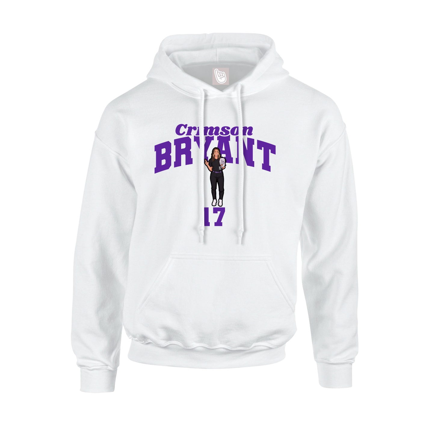 Youth Hoodie — Signature Arch in White