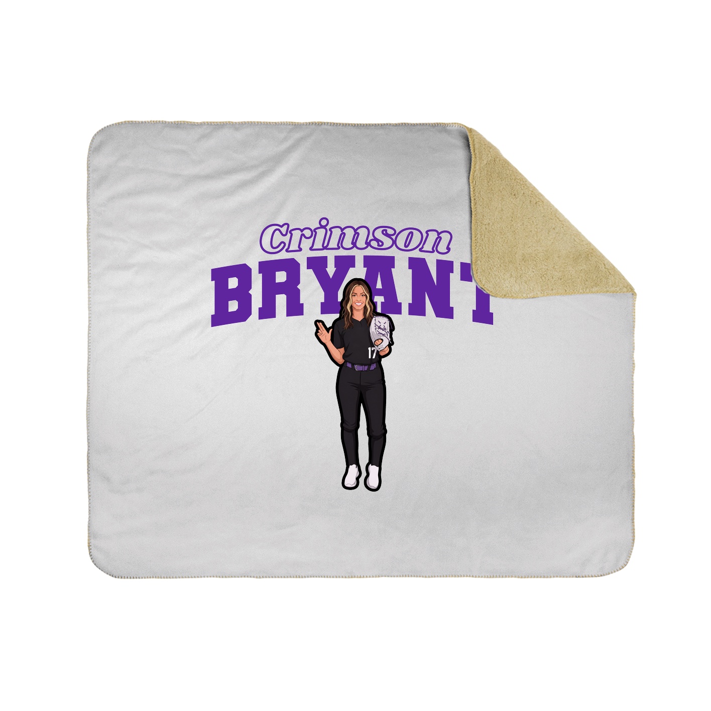 Throw Blanket — Name Arch in White