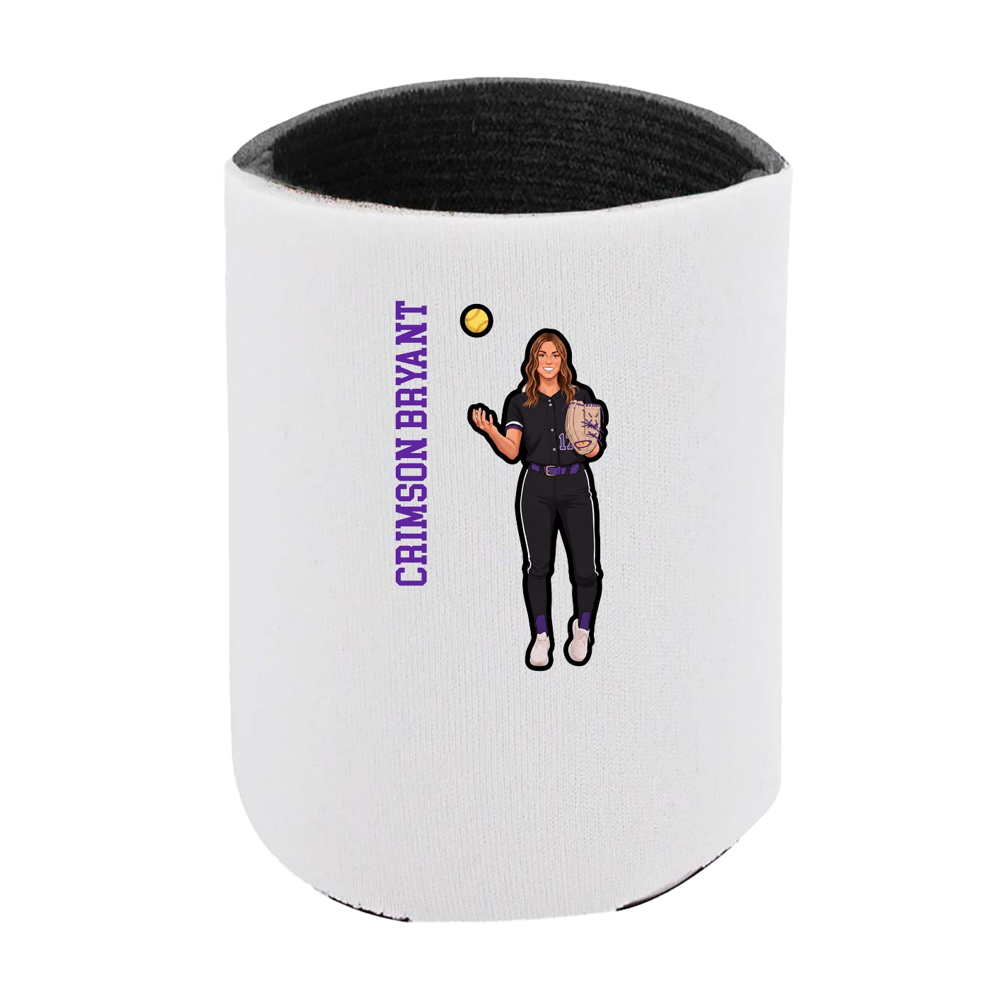Can Holder — Name Vertical in White