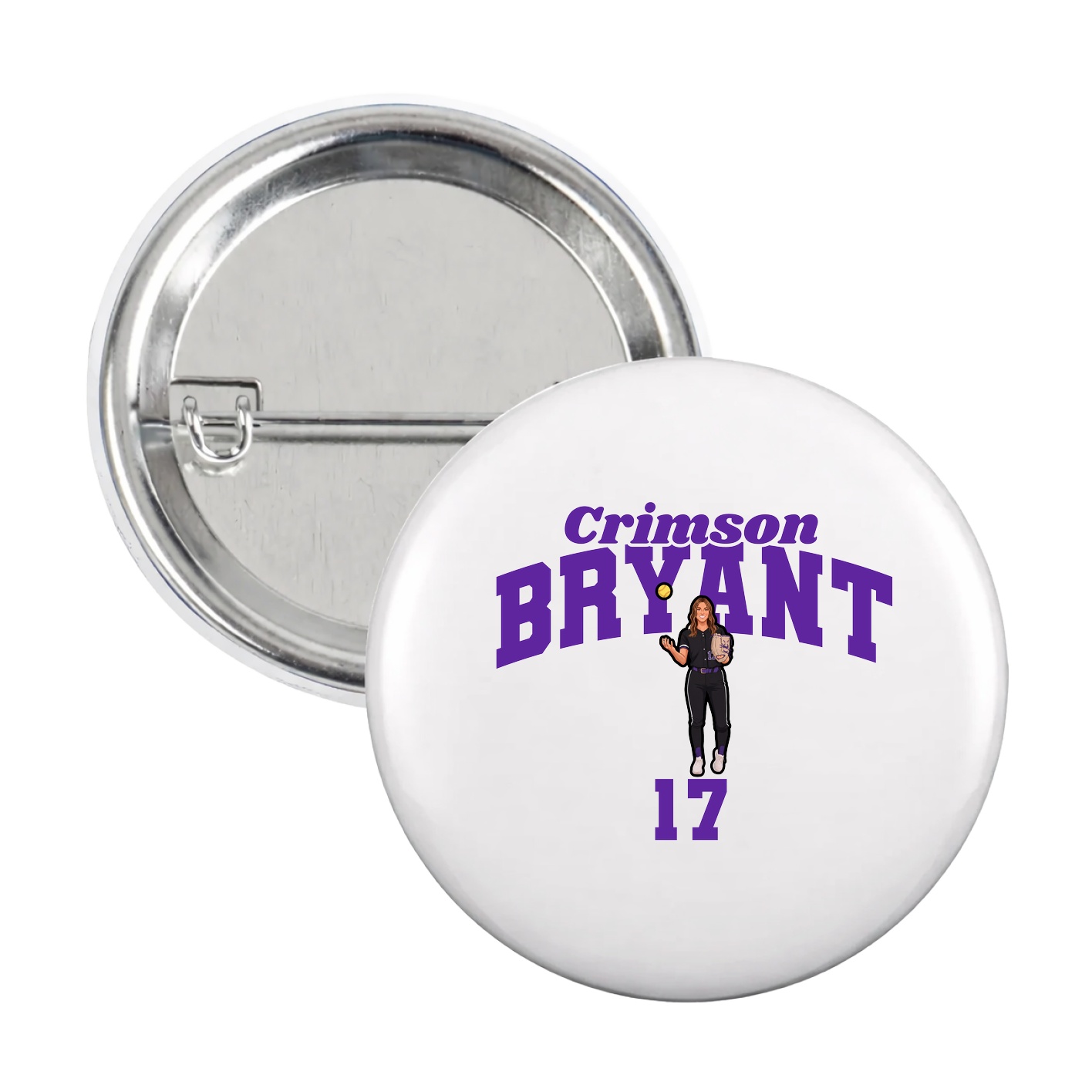 Game Day Button — Signature Arch in White