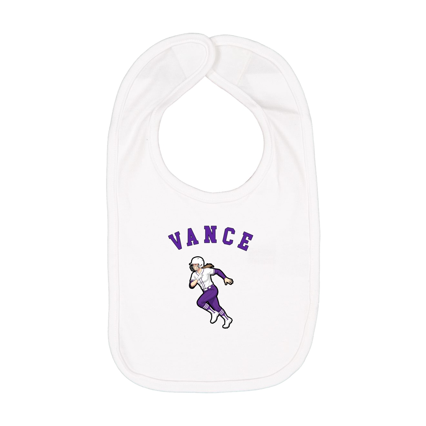 Infant Bib — Shirsey Arch in White