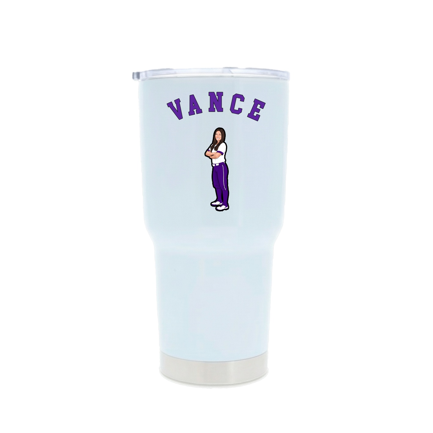 30oz Stainless Steel Tumbler — Shirsey Arch in White
