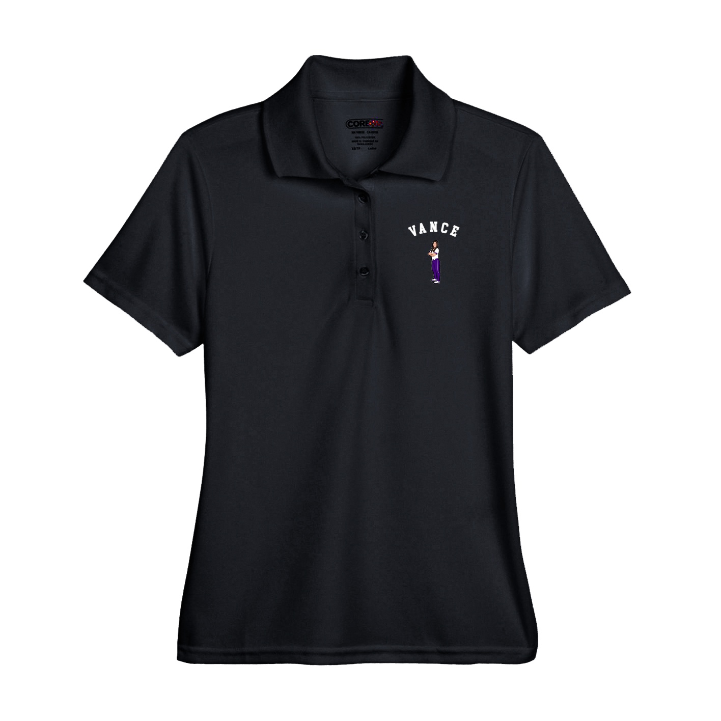 Performance Polo — Shirsey Arch in Black