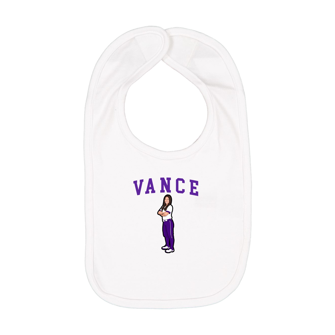 Infant Bib — Shirsey in White