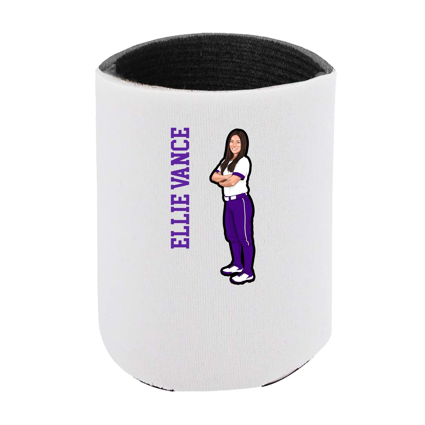 Can Holder — Name Vertical in White
