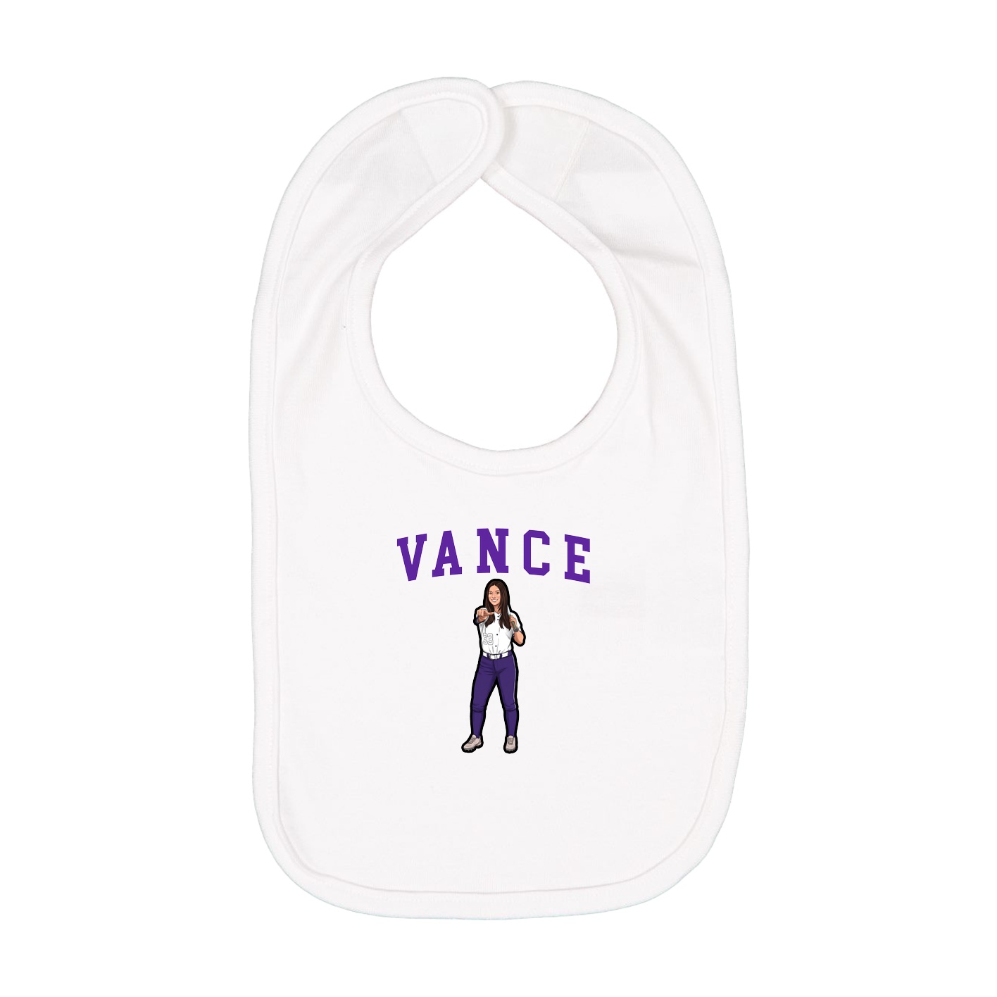 Infant Bib — Shirsey in White
