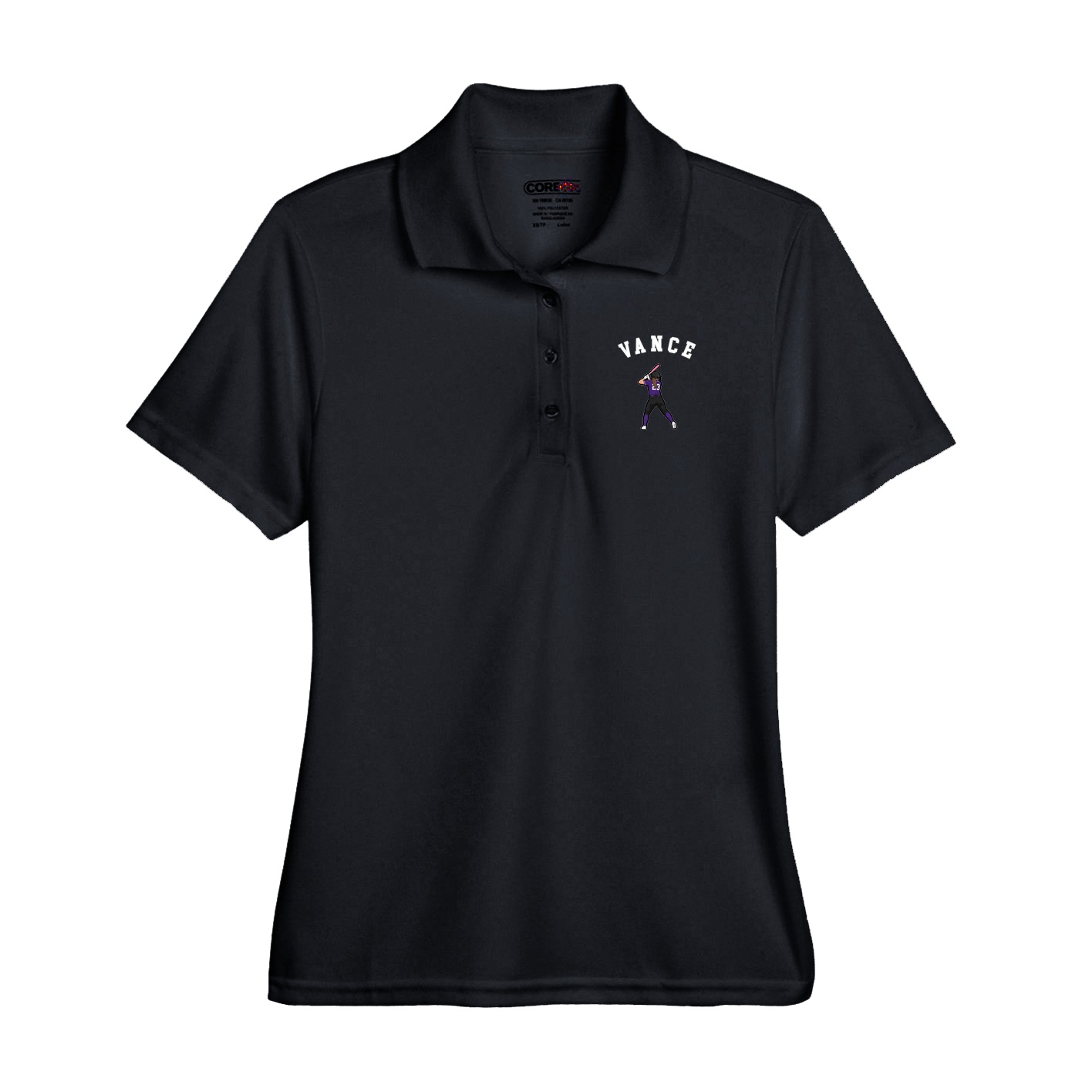 Performance Polo — Shirsey Arch in Black