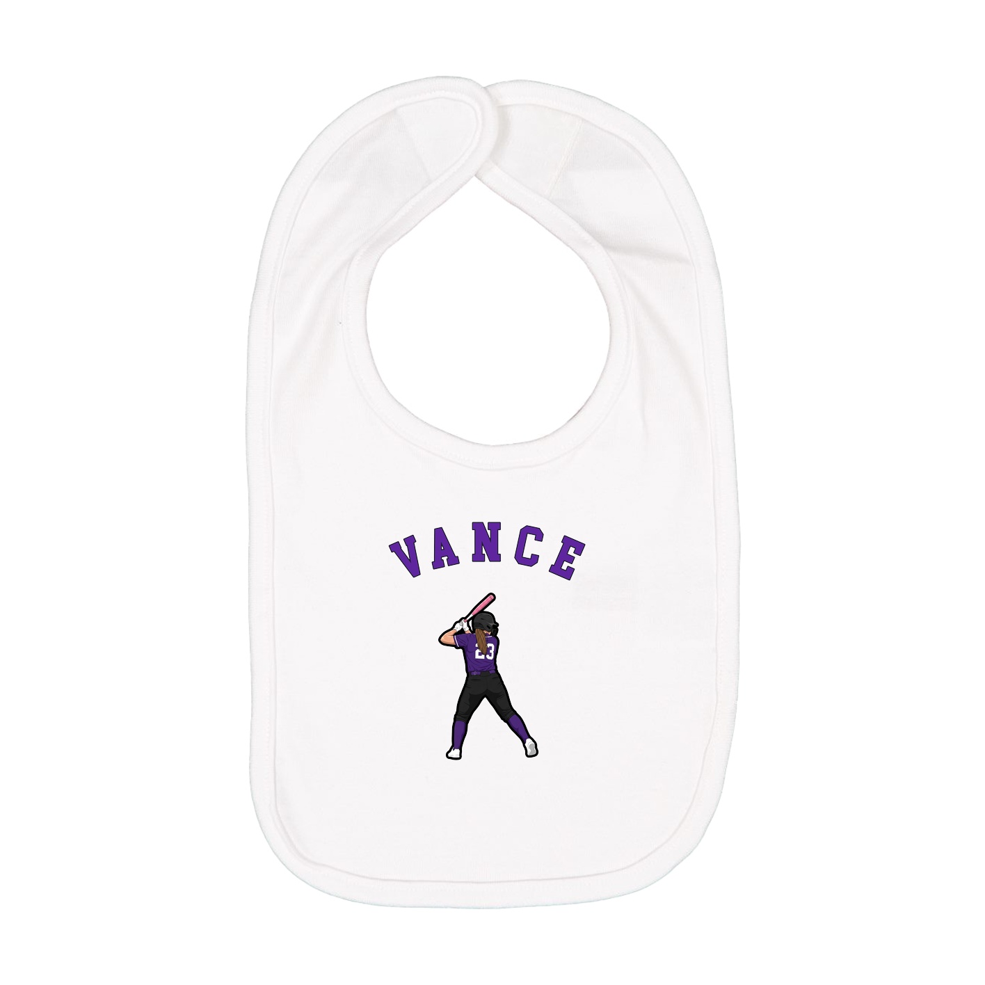 Infant Bib — Shirsey Arch in White