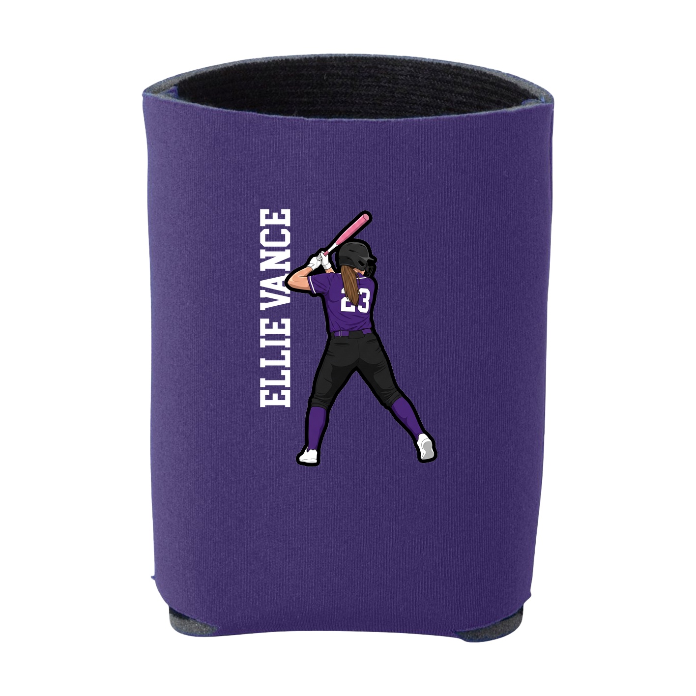 Can Holder — Name Vertical in Purple