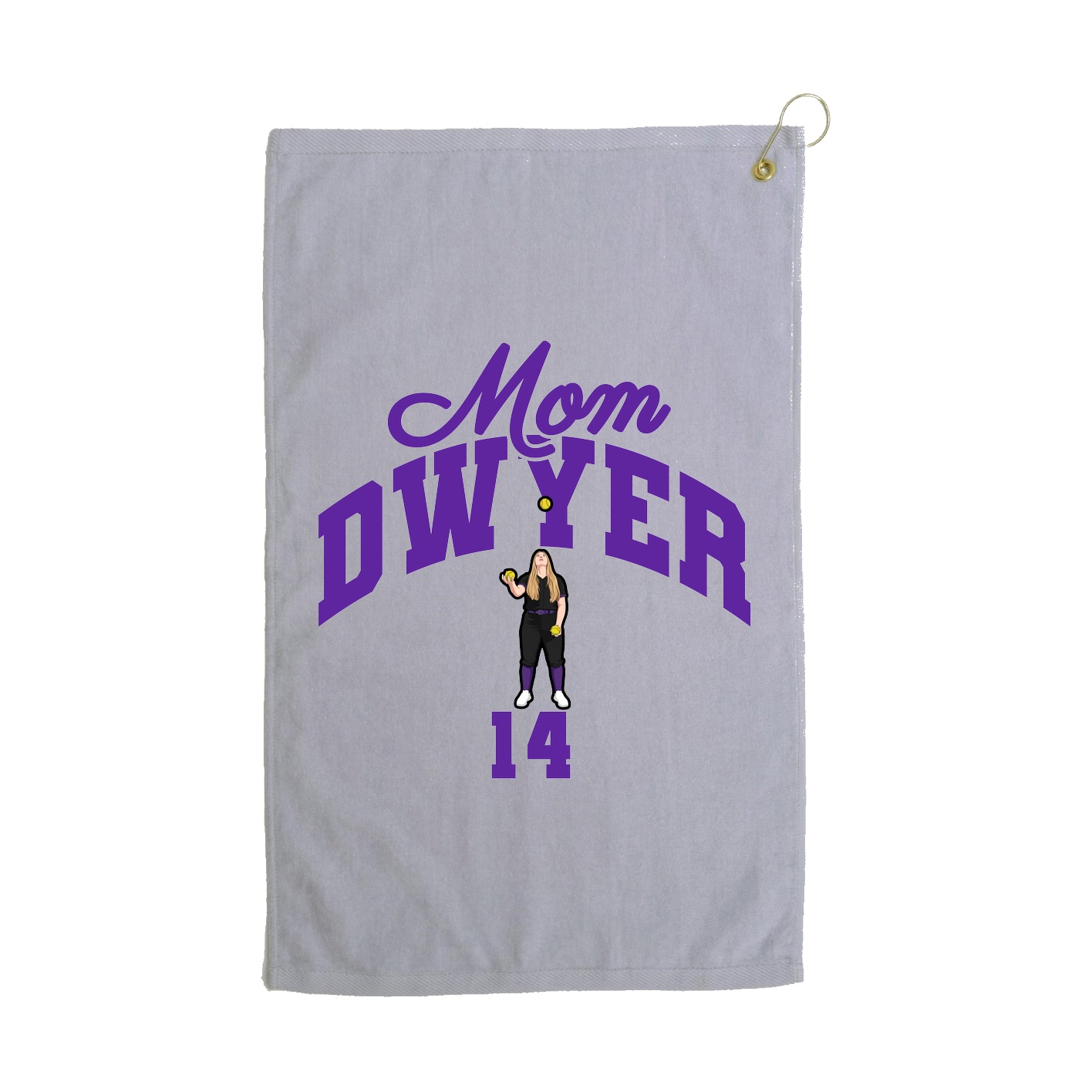 Golf Towel — Mothers Day Arch in Grey