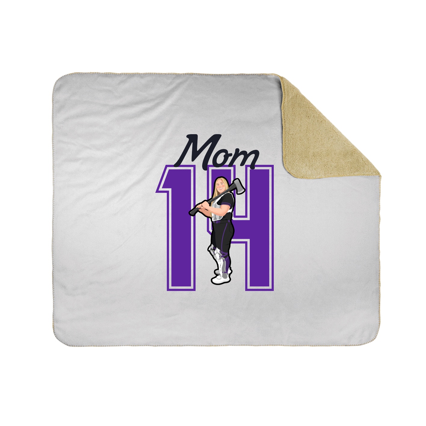 Throw Blanket — Mothers Day Shirsey in White