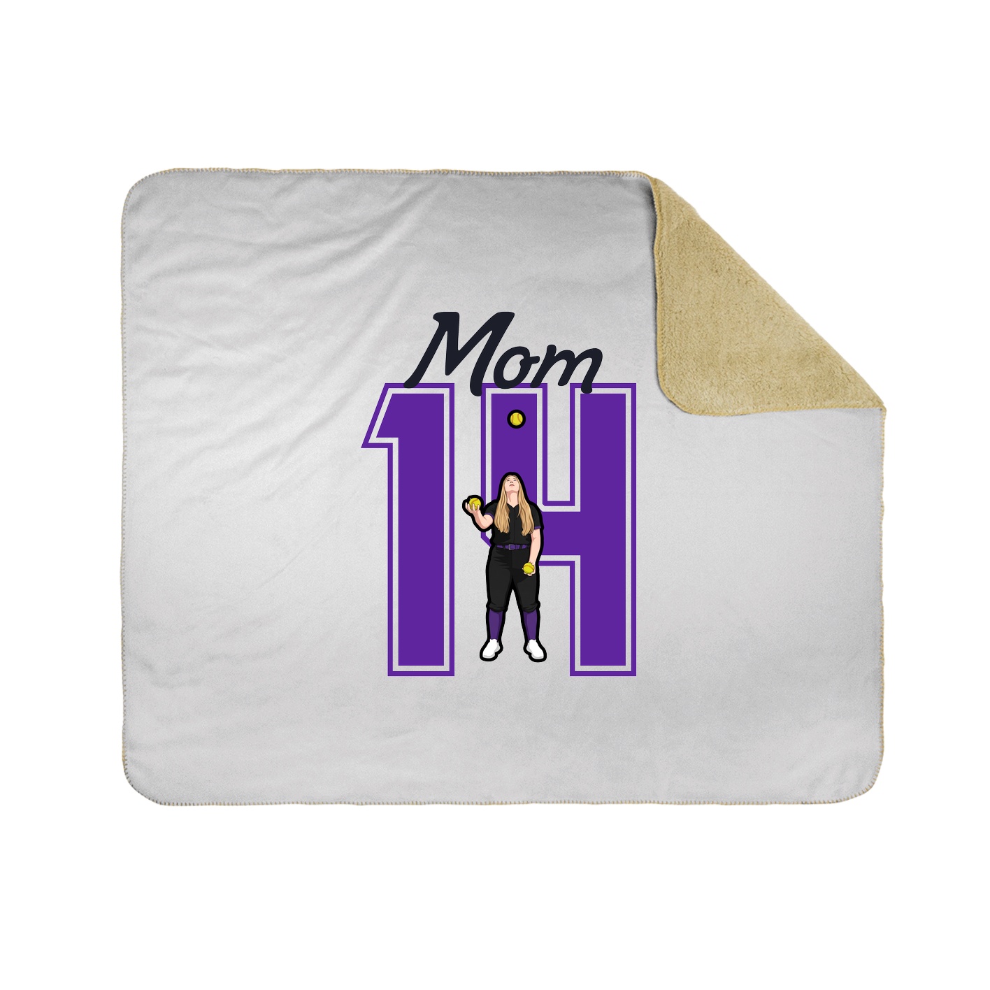 Throw Blanket — Mothers Day Shirsey in White