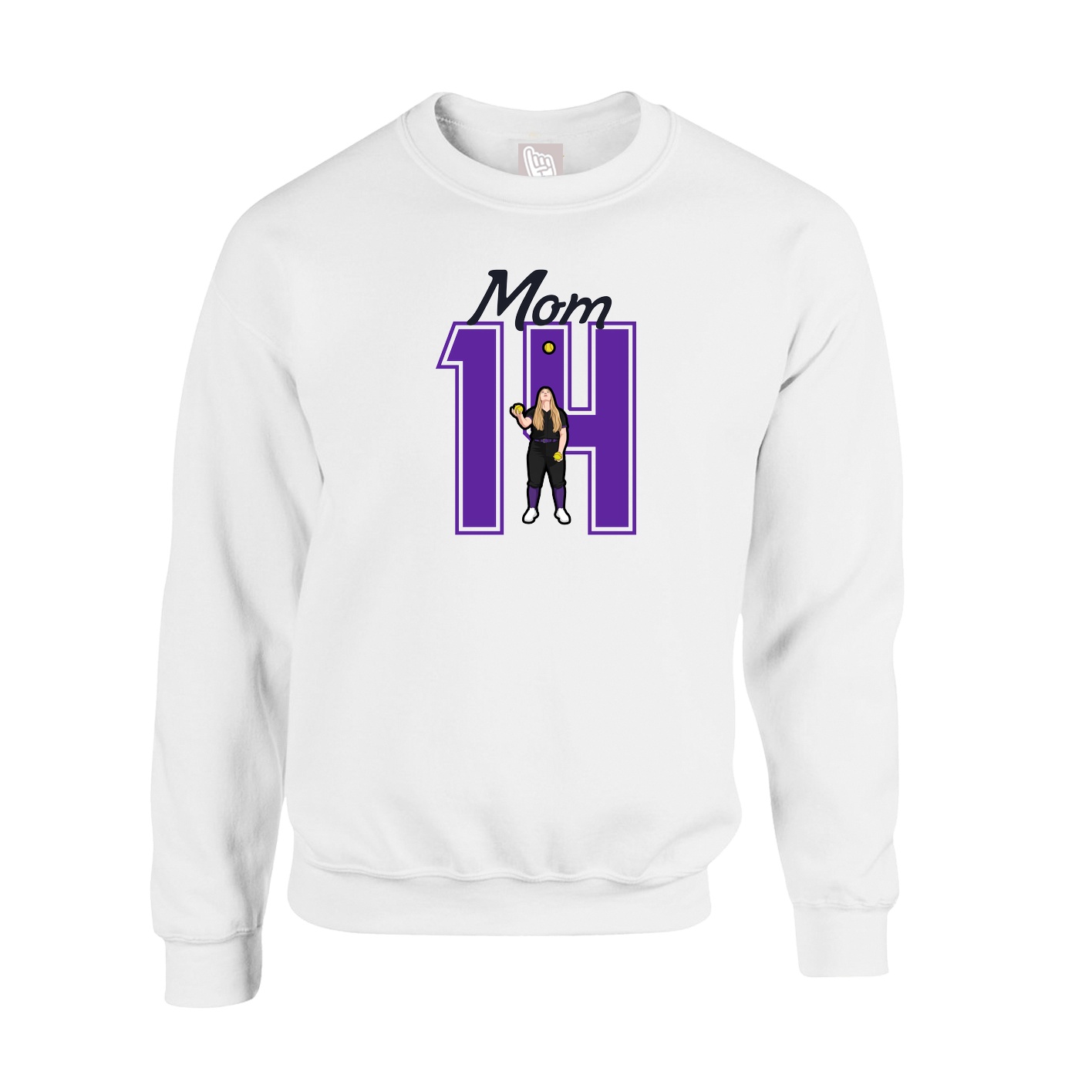 Fleece Crew — Mothers Day Shirsey in White