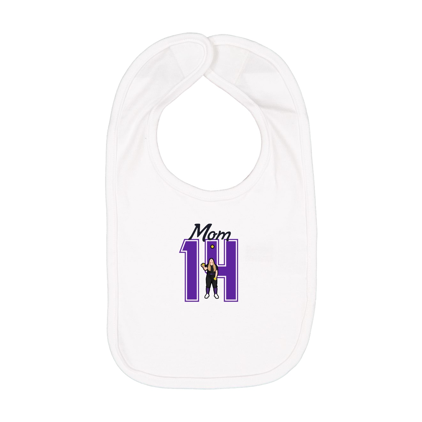 Infant Bib — Mothers Day Shirsey in White